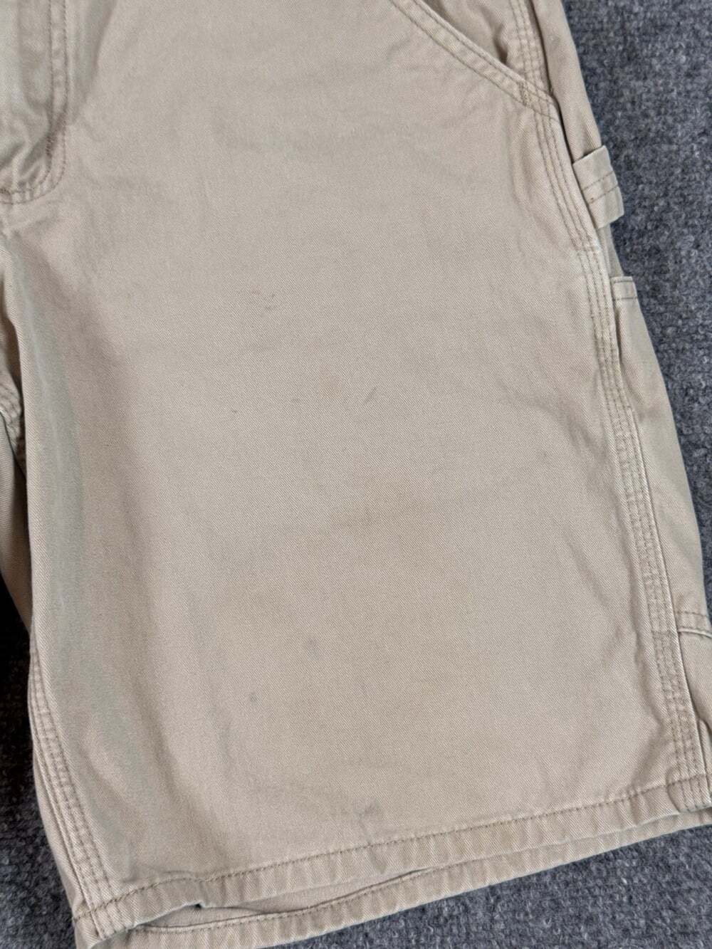 Carhartt Men’s Beige Canvas Cargo Shorts Cotton Relaxed Fit Faded Shorts Size 32 - Picture 6 of 10